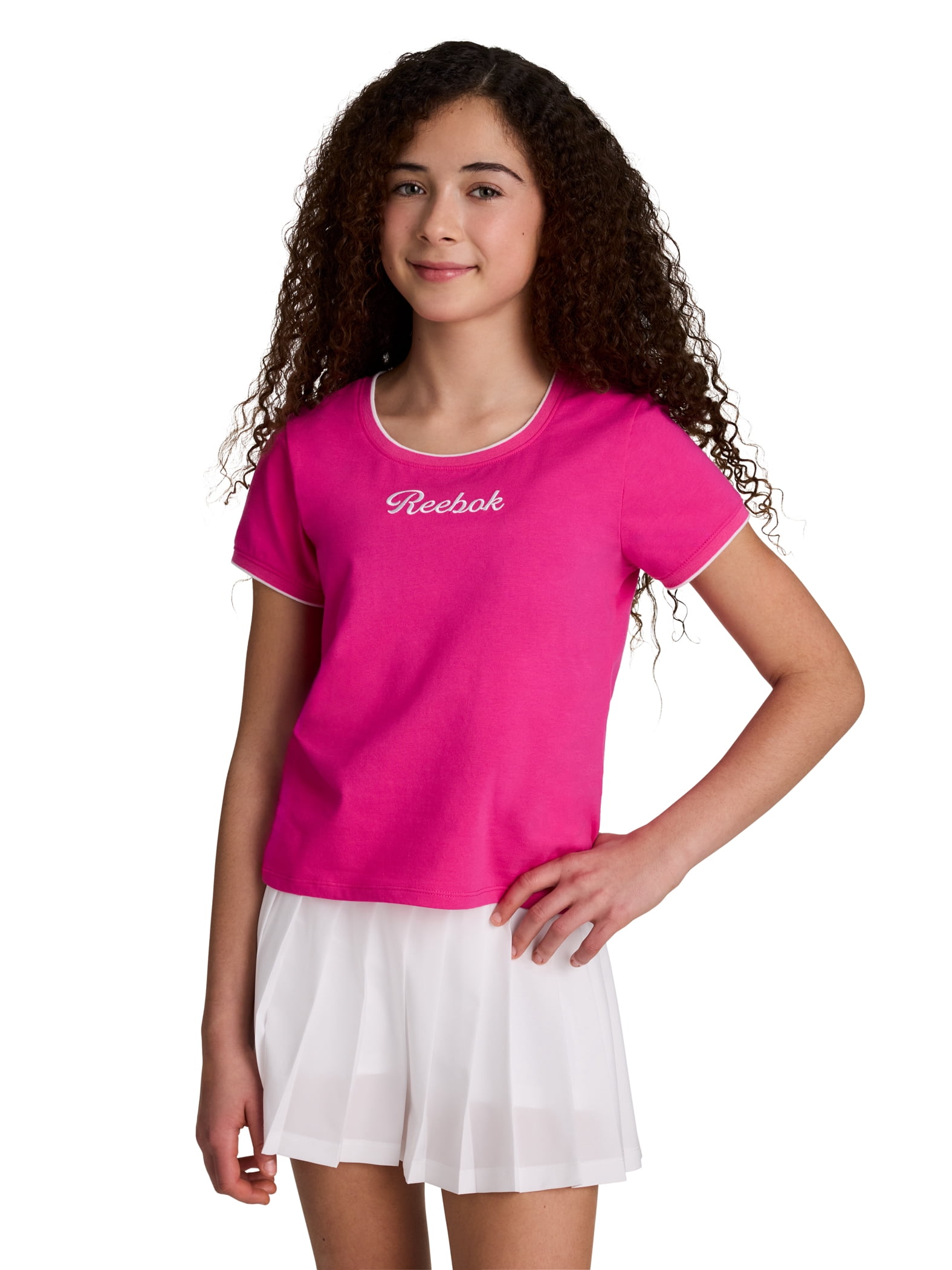 Reebok Girl’s Performance Short Sleeve Pivot T-Shirt, Sizes 4-18
