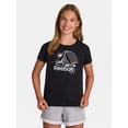 thumbnail image 1 of Reebok Girl's Rainbow Dash Graphic T-Shirt, Sizes 4-18, 1 of 7