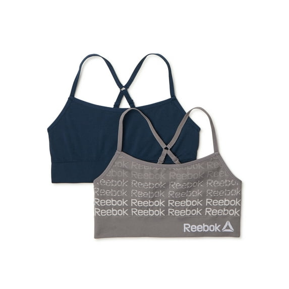 Reebok Girl's Seamless Longline Bralettes, 2-Pack