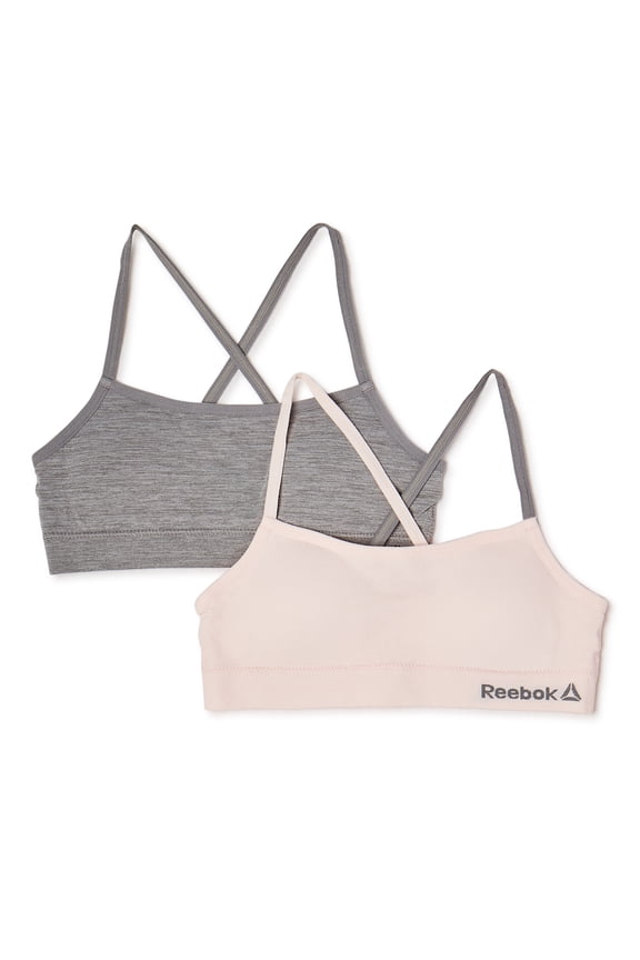 Girl's Seamless Strappy Bralettes, 2-Pack