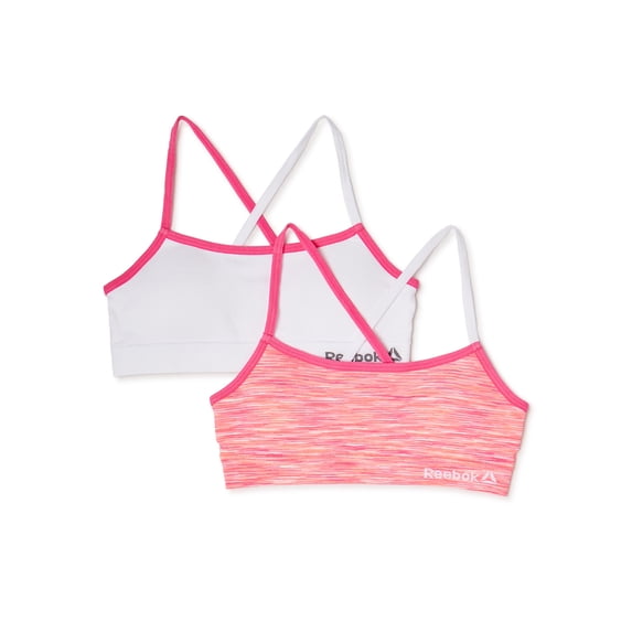 Reebok Girl's Seamless Strappy Bralettes, 2-Pack