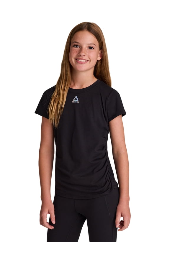 Girl's Legacy Short Sleeve Ruched Performance Top, Sizes 4-18