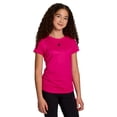 thumbnail image 1 of Reebok Girl's Legacy Short Sleeve Ruched Performance Top, Sizes 4-18, 1 of 6