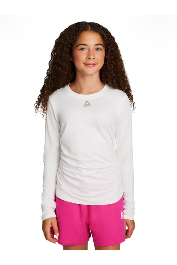Girl's Legacy Performance Long Sleeve Side Ruched Top, Sizes 4-18