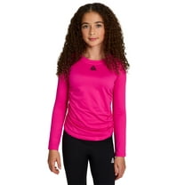 Reebok Girl's Side Ruched Long Sleeve Performance Top, Sizes 4-18