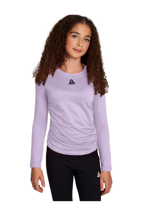 Girl's Legacy Performance Long Sleeve Side Ruched Top, Sizes 4-18
