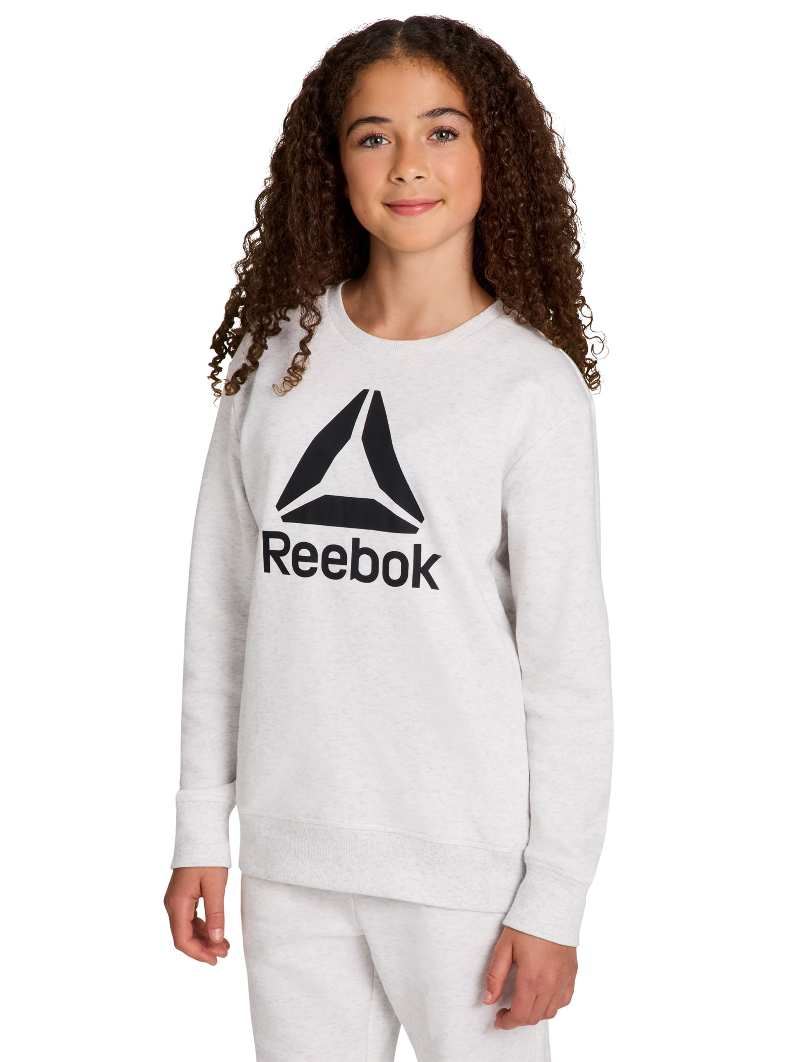 Reebok Girl's Game Day Fleece Crewneck, Sizes 4-18
