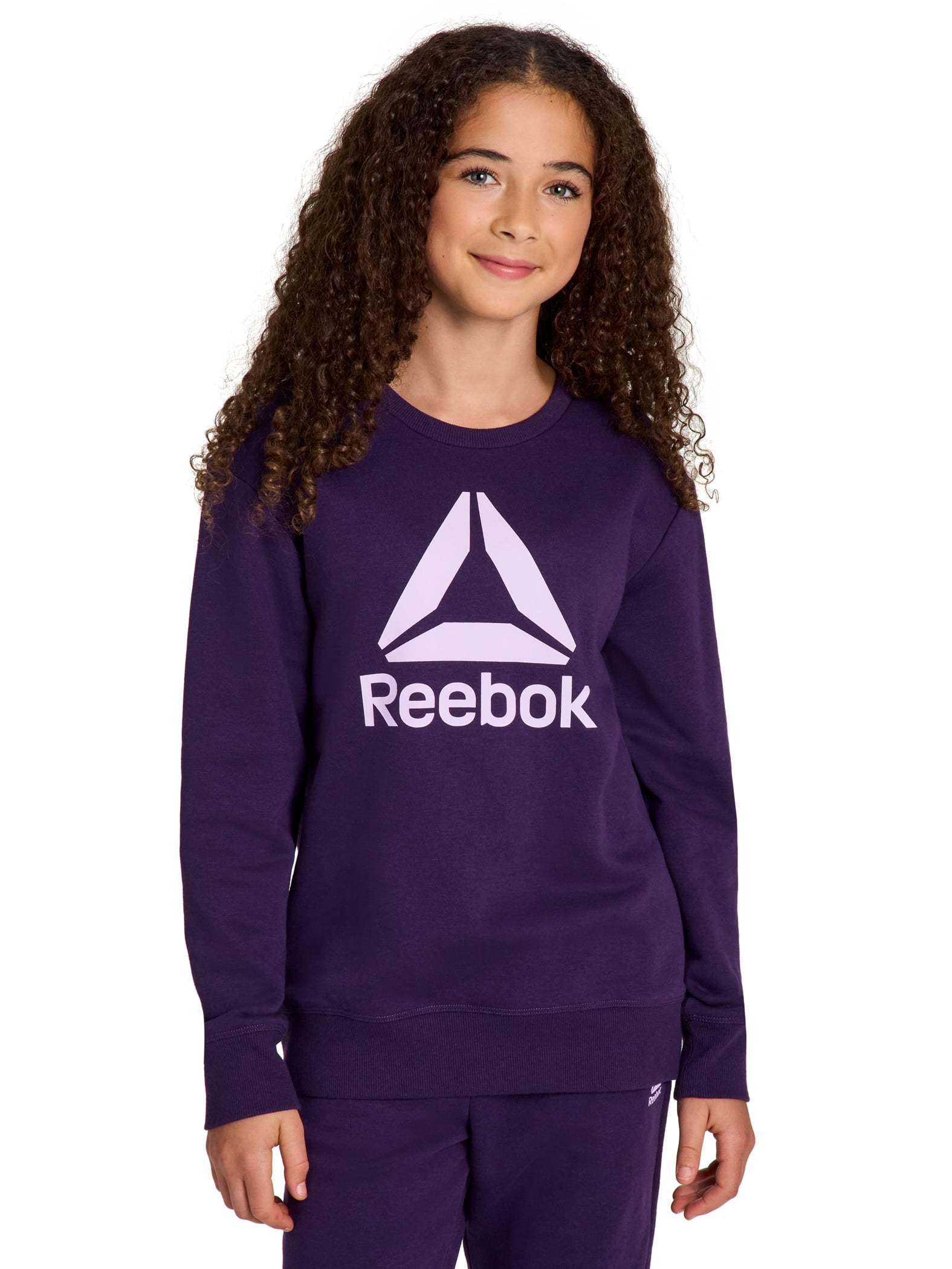 Reebok Girl's Game Day Fleece Crewneck, Sizes 4-18