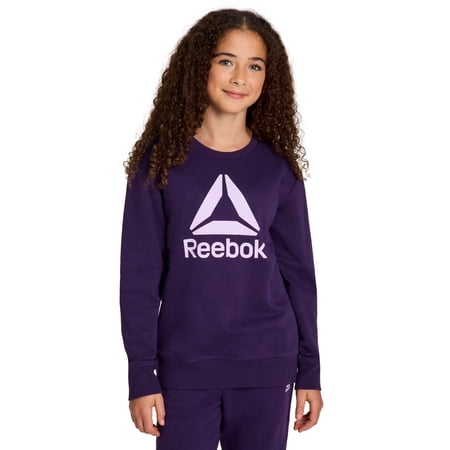 Reebok Girl's Game Day Fleece Crewneck, Sizes 4-18