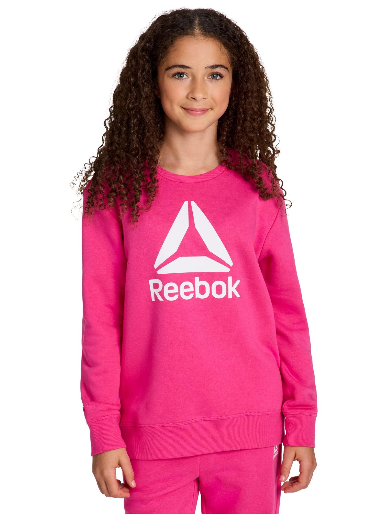Reebok Girl's Game Day Fleece Crewneck, Sizes 4-18