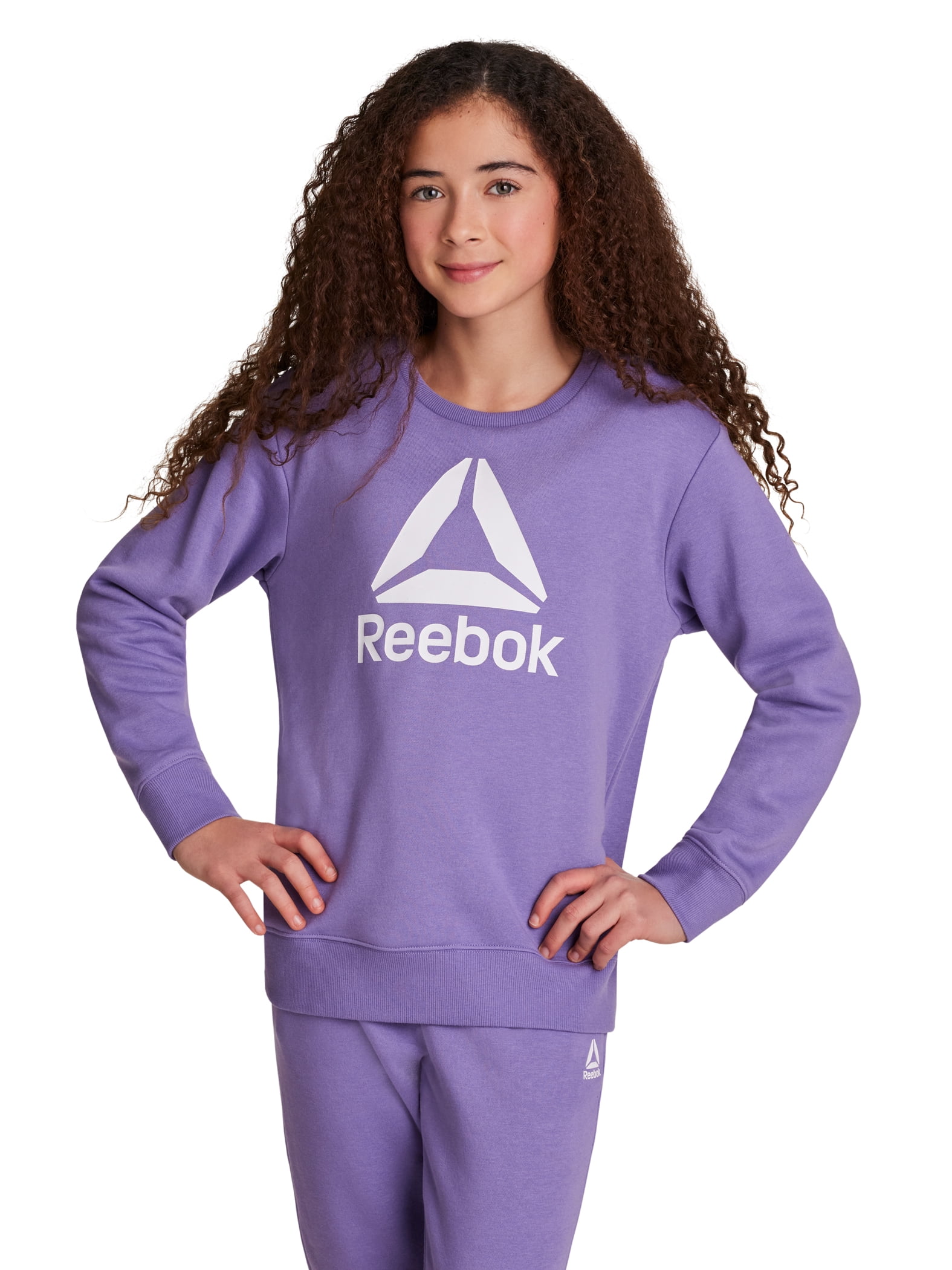 Reebok Girl's Game Day Fleece Crewneck, Sizes 4-18