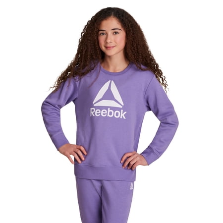 Reebok Girl's Game Day Fleece Crewneck, Sizes 4-18