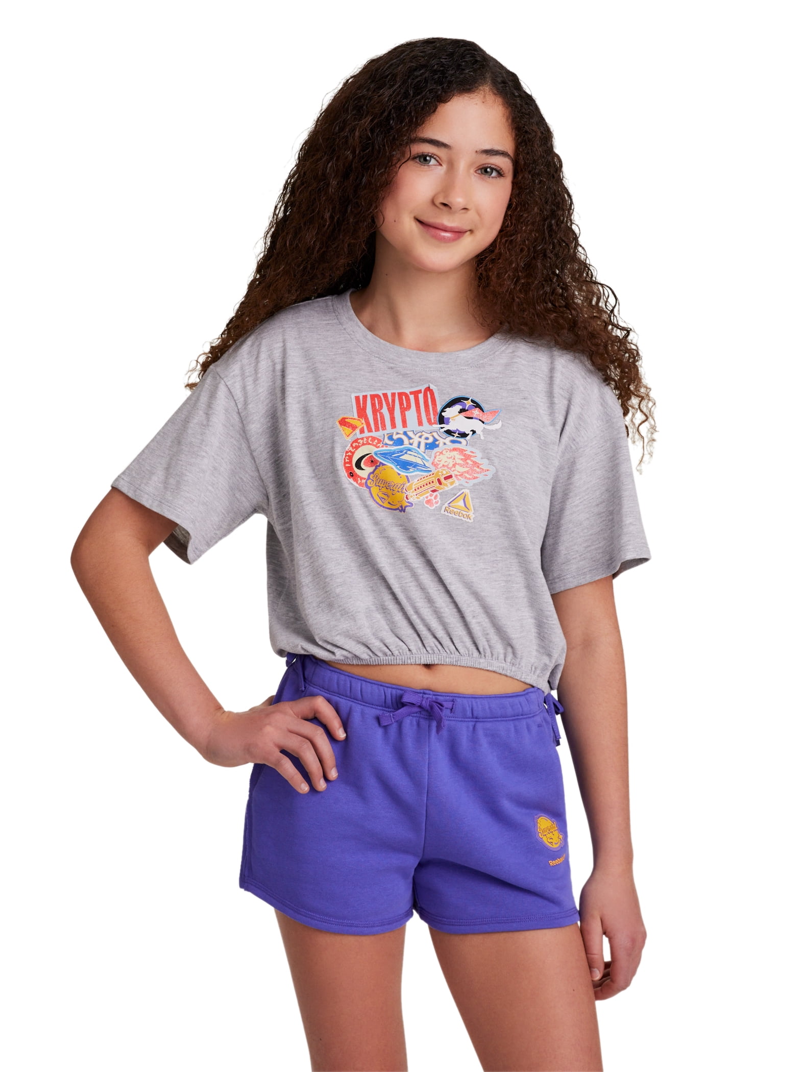 Reebok Girl's Supergirl Krypto Kollage Graphic T-Shirt, Sizes 4-18
