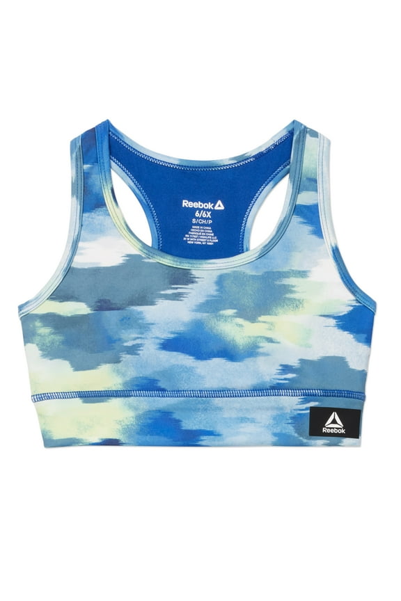 Girl's Thrive Long Line Camo Print Bra, Sizes 4-18