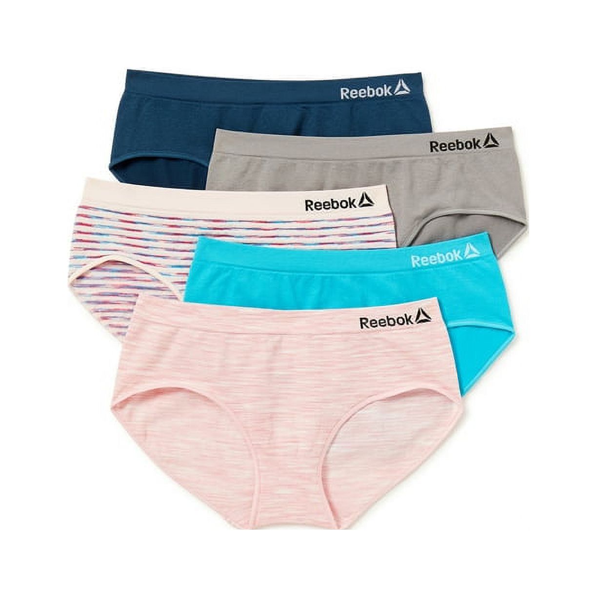 Reebok Girl's Underwear, 5 Pack Seamless Hipsters Panties, Sizes S-XL - image 1 of 6