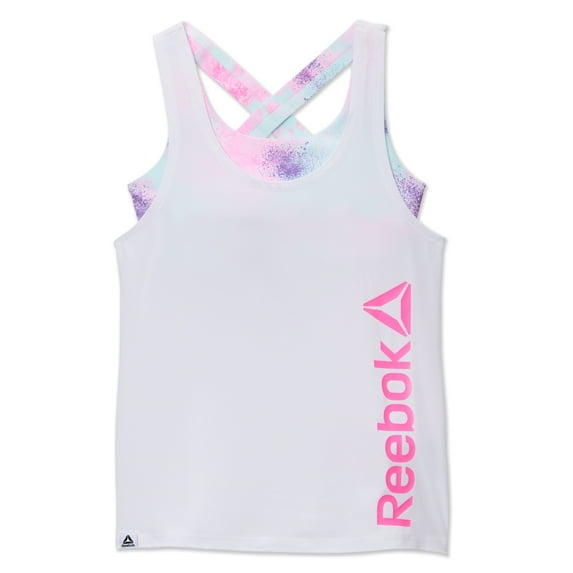 Reebok Girls 2-in-1 Tank, Sizes 4-18