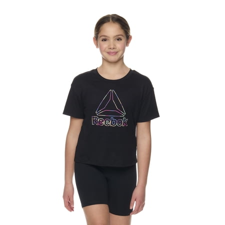Reebok Girls Active Cropped Tee, Sizes 4-18