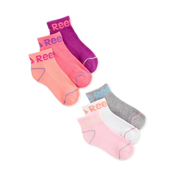 Reebok Girls Ankle Socks 6-Pack, Sizes S-L