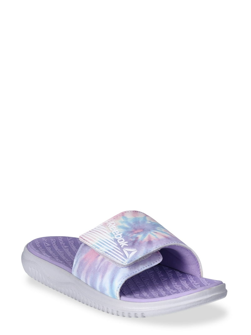 Reebok Girls Comfort Slide Sandals with Adjustable Strap