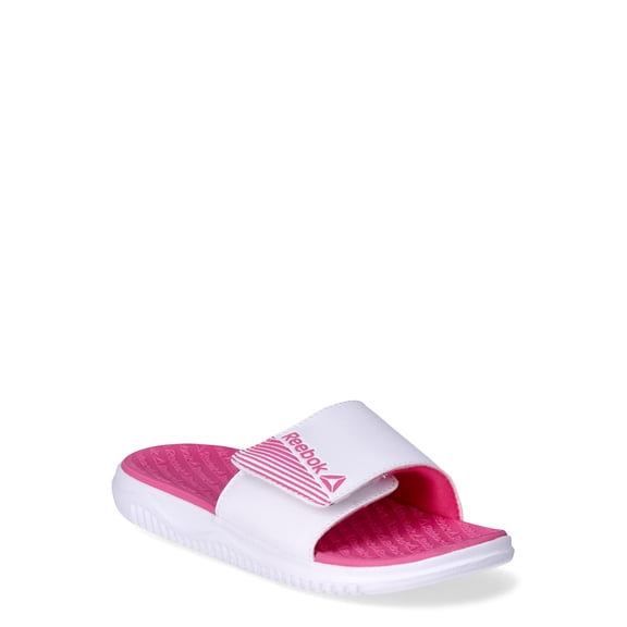 Reebok Girls Dual Density Comfort Slide Sandals with Adjustable Strap