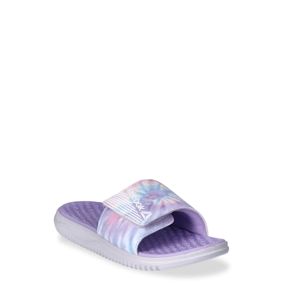 Reebok Girls Dual Density Comfort Slide Sandals with Adjustable Strap