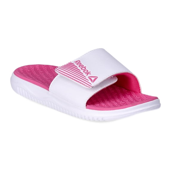 Reebok Girls Dual Density Comfort Slide Sandals with Adjustable Strap