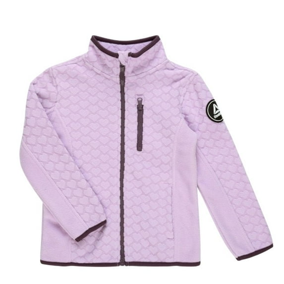 Reebok Girls Fleece Jacket with Embossed Hearts, Sizes XS-XXL