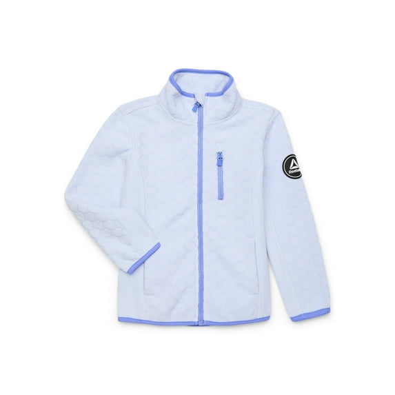 Reebok Girls Fleece Jacket with Embossed Hearts, Sizes XS-XXL