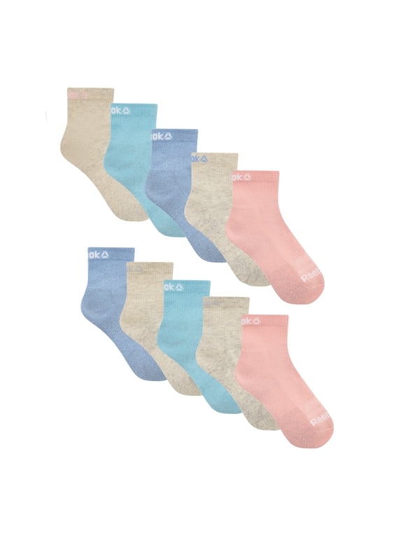 Girls Pro-Series Ankle Socks, 10-Pack