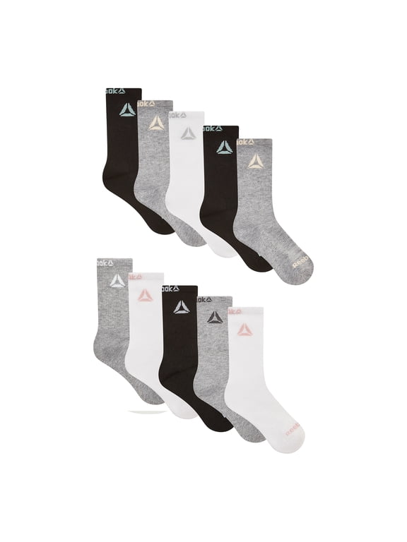 Girls Socks Pro-Series Crew Kids Socks, 10-pack