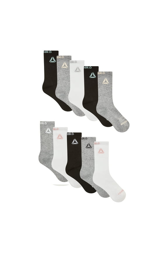 Girls Socks Pro-Series Crew Kids Socks, 10-pack