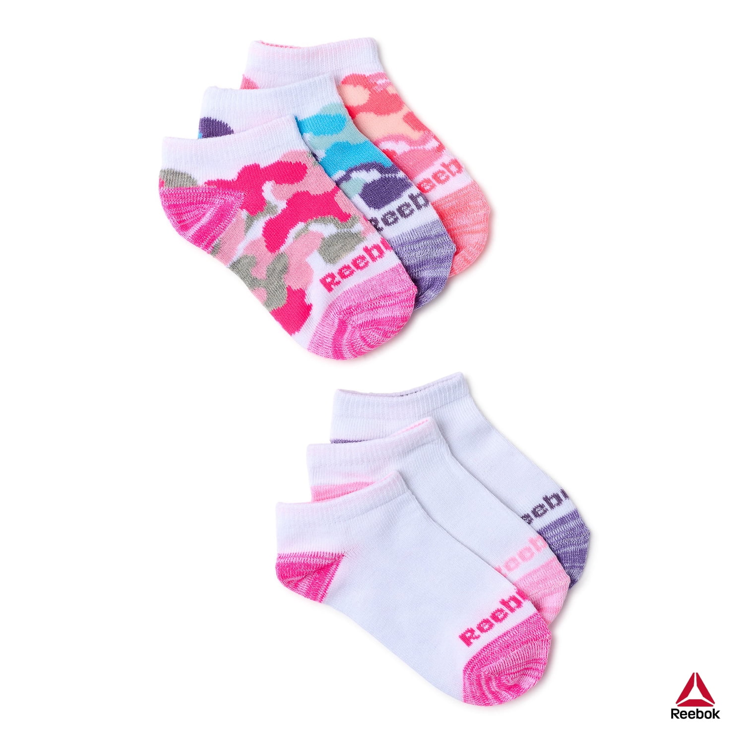Shop Reebok Girls Pro-Series Lightweight Low Cut Socks, 6-Pack - Great ...