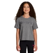 Reebok Girls Relay Slinky Jersey Cropped Short Sleeve T-Shirt, Sizes 4-18