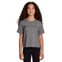 Reebok Girl's Relay Slinky Jersey Cropped Short Sleeve T-Shirt