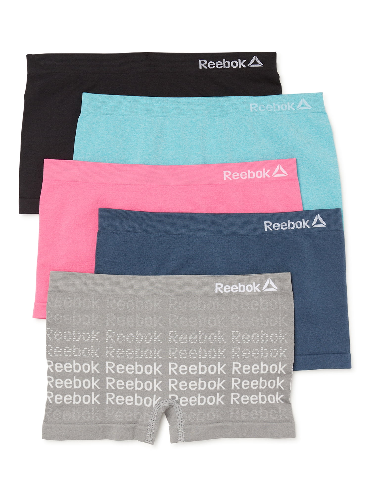 Reebok Girls Seamless Boyshort Panties, 5-Pack