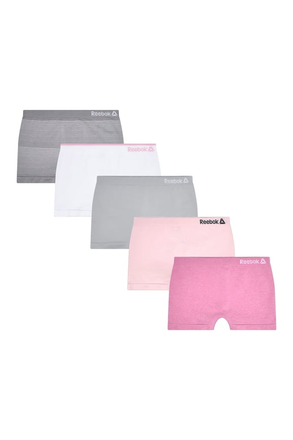 Girls Seamless Underwear Boyshort Panties, 5-Pack, Size S-XL