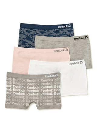 Reebok Girls Seamless Boyshort Panties Underwear, 5-Pack, Sizes S-XL 