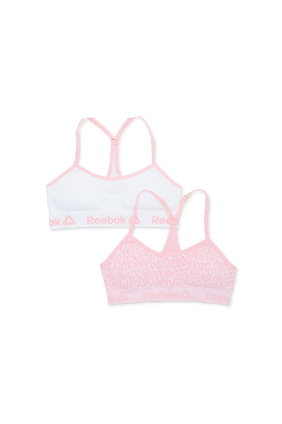 Girls Seamless Bras T-Back Bralettes, 2-Pack Size S-XL