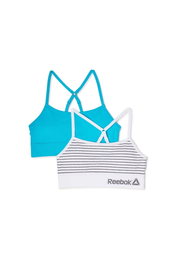 Girls Seamless Bra Strappy Bralettes, 2-Pack Size S-XL