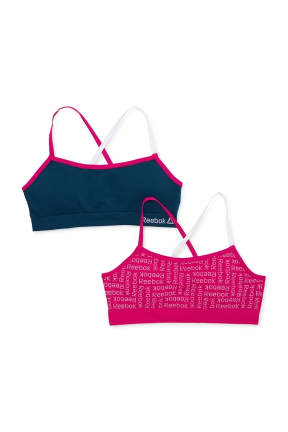 Girls Seamless Bra Strappy Bralettes, 2-Pack Size S-XL