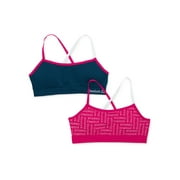 Reebok Girls Seamless Bras Strappy Bralettes, 2-Pack