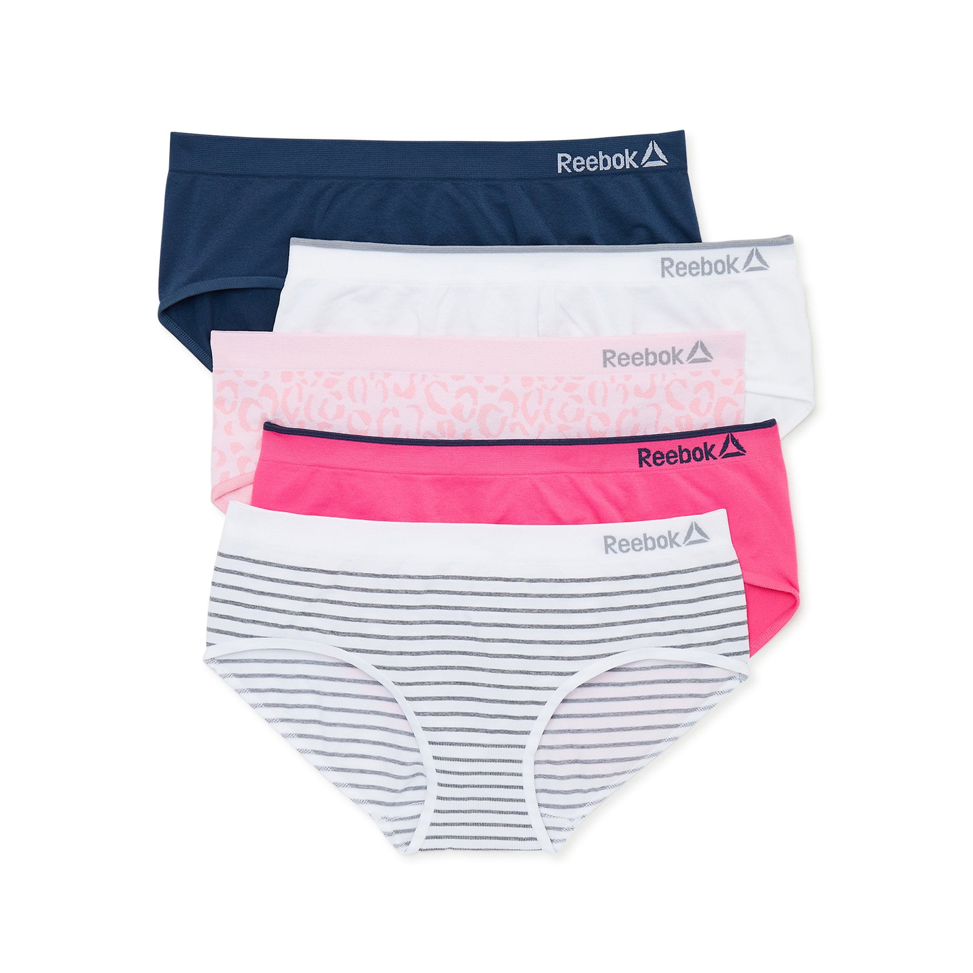  Reebok 6-Pack Seamless Toddlers Girls Soft Underwear Hipster  Panties(Neon Pink-White Stripe-2T/3T) : Clothing, Shoes & Jewelry