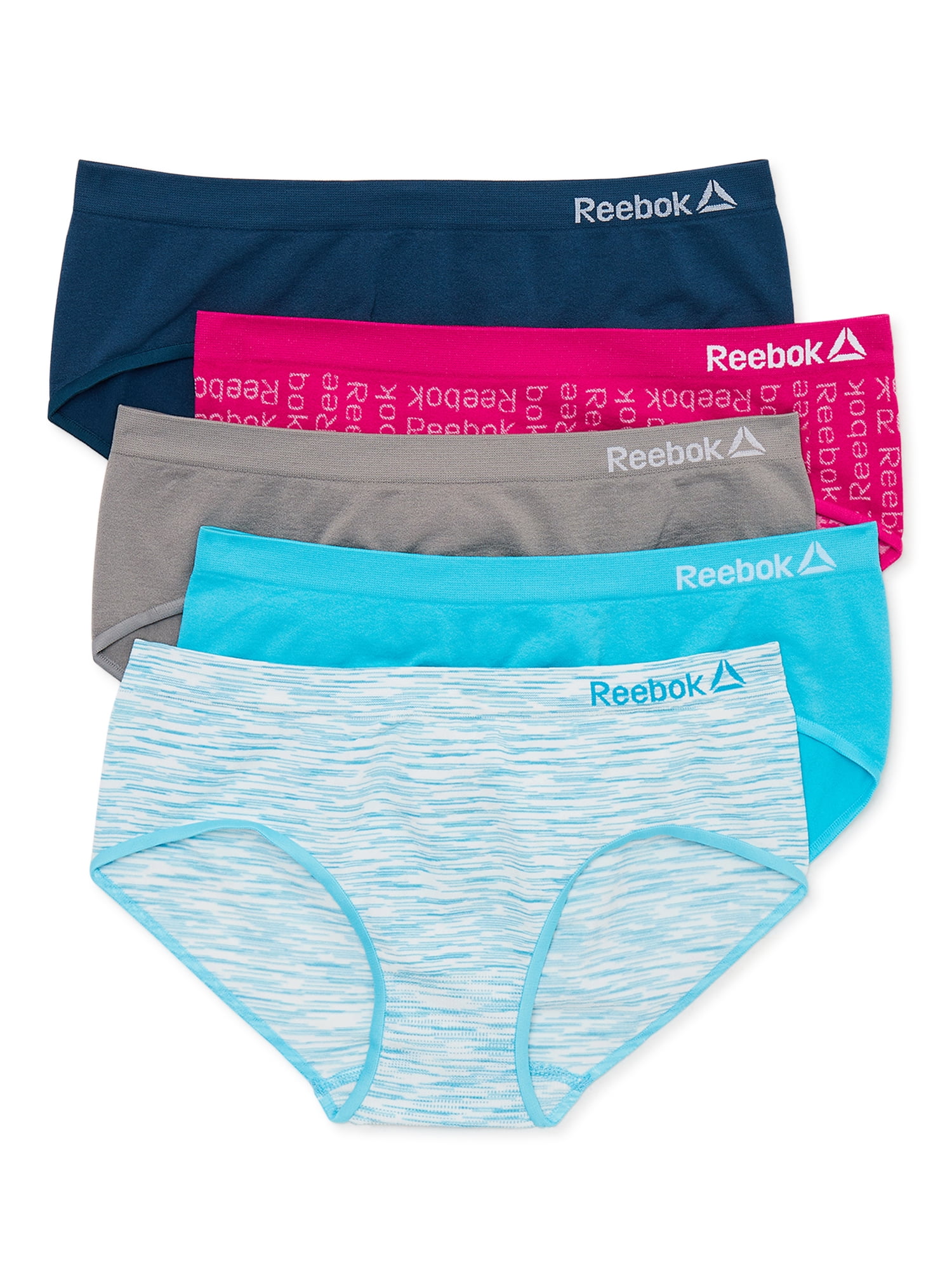 Reebok Girl's 5-Pack Seamless Hipster Girls Underwear Panties Size XL 16 