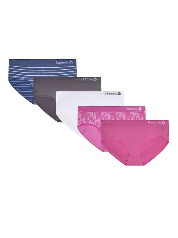 Girls Seamless Underwear Hipster Panties, 5-Pack, Size S-XL