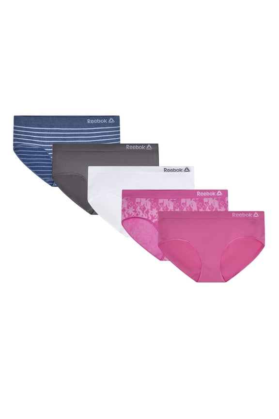 Girls Seamless Underwear Hipster Panties, 5-Pack, Size S-XL