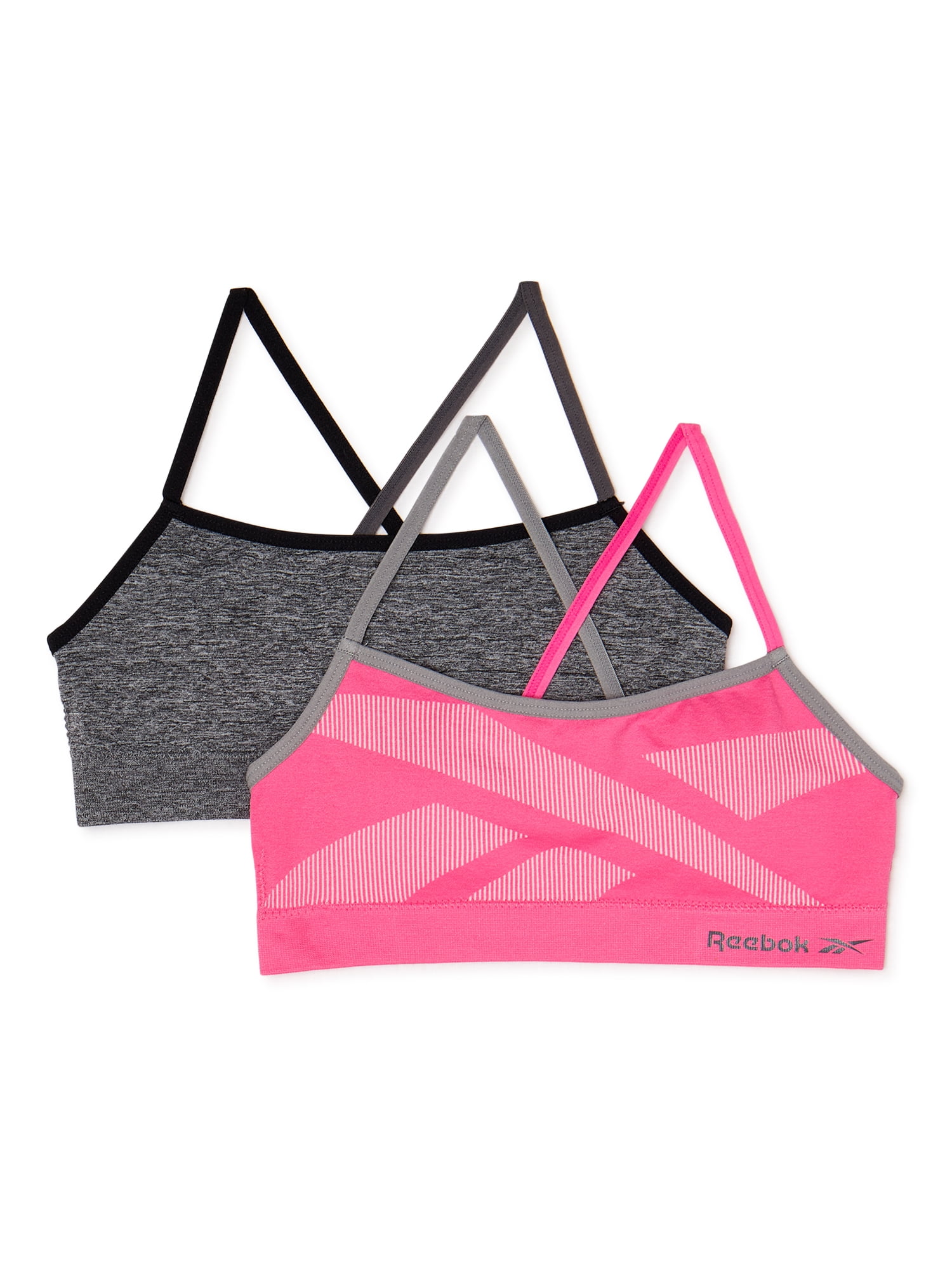 Reebok Girls Seamless Strappy Sports Bra, 4-Pack, Sizes S - L 