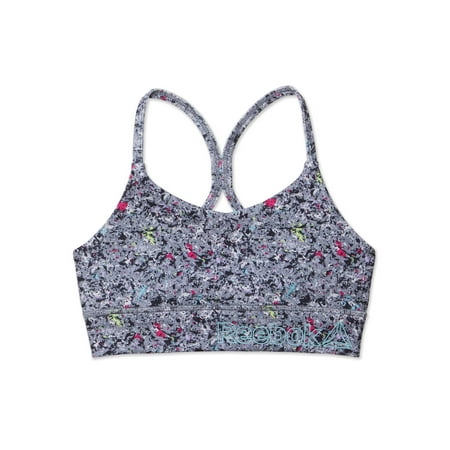 Reebok Girl's Relay Printed Sports Bra, Sizes 4-18