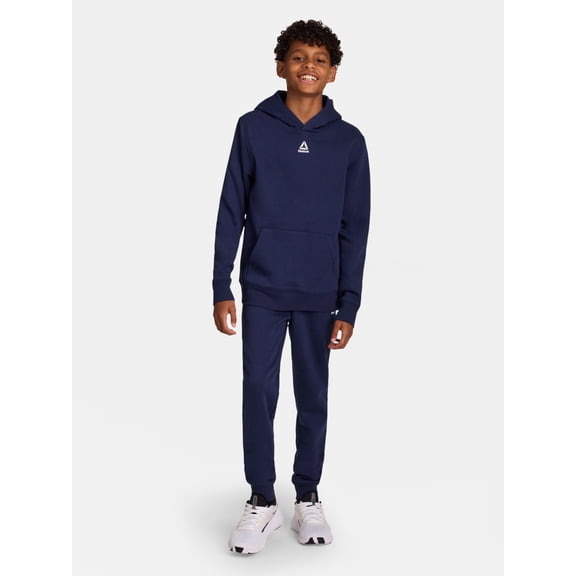 Reebok Kid's Unisex Athletic Game Day Sport Core Hoodie & Jogger, 2-Piece Set, Sizes 4-18