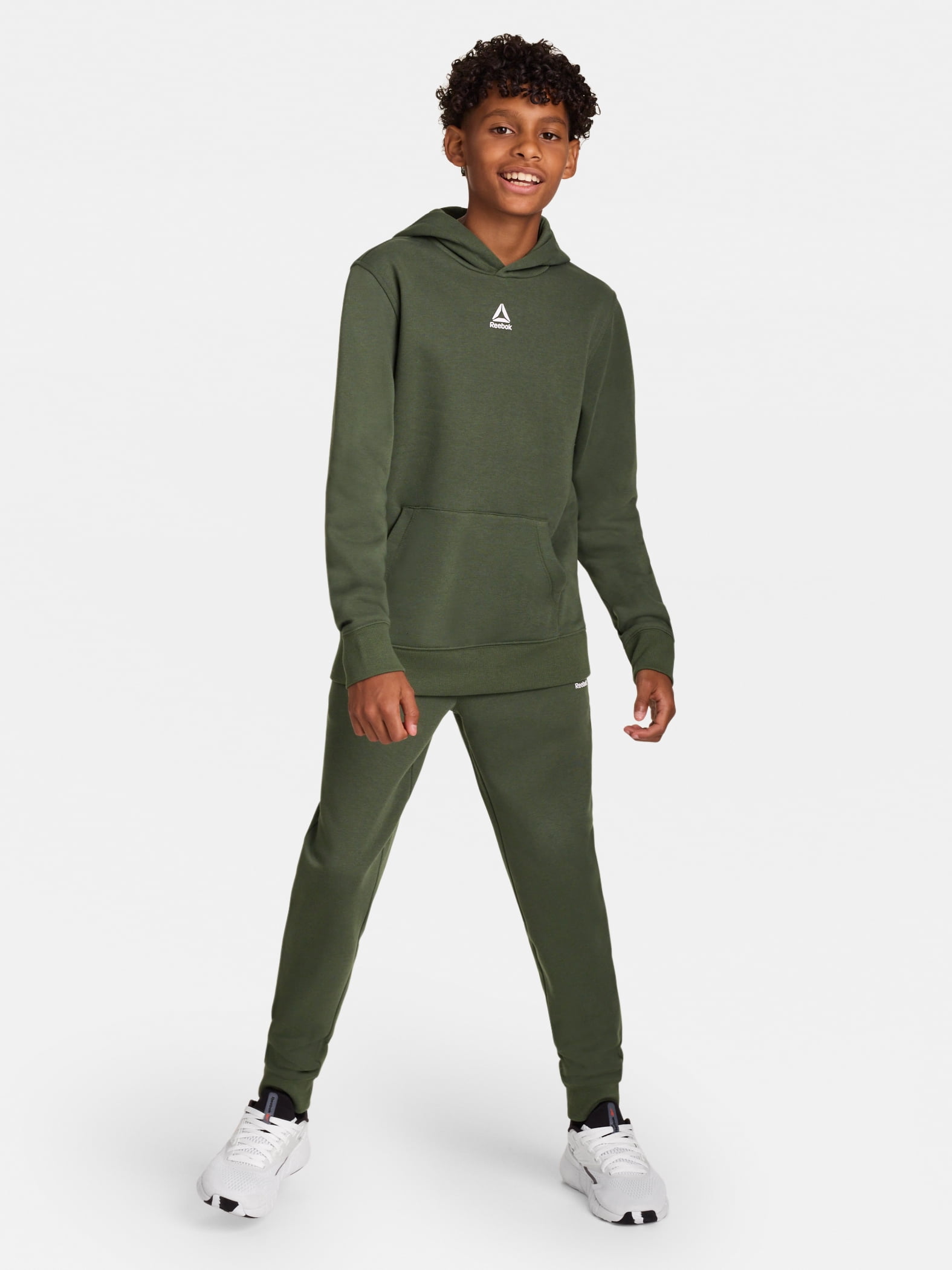 Reebok Kid's Unisex Athletic Game Day Sport Core Hoodie & Jogger, 2-Piece Set, Sizes 4-18