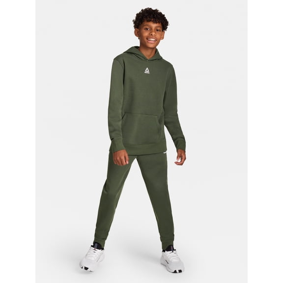 Reebok Kid's Unisex Athletic Game Day Sport Core Hoodie & Jogger, 2-Piece Set, Sizes 4-18